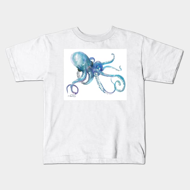 Octopus. Blue OCtopus design Kids T-Shirt by surenart